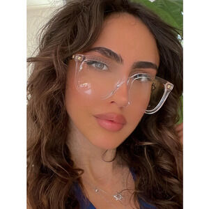NEW Gucci GG1319O Clear Oversized Square Eyeglasses Frames